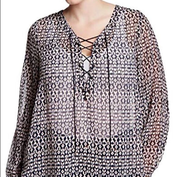 NWT Jessica Simpson lace up blouse - Picture 8 of 8